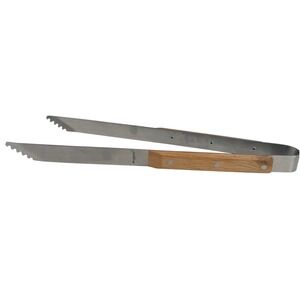 BergHOFF Stainless Steel BBQ Grill Tongs Wood Handle‎ Extra Long 15"